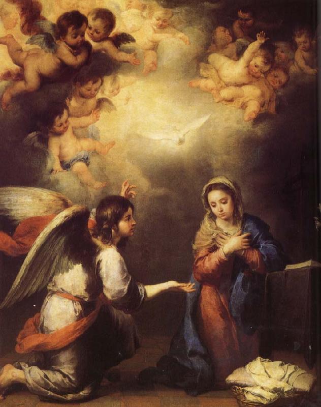 Bartolome Esteban Murillo Angel messenger oil painting image